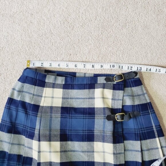 Eddie Bauer Plaid Preppy Equestrian Clueless Academia Wrap Skirt 4 - Picture 4 of 7